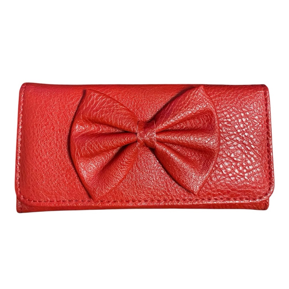 Elegant Red Bow Clutch